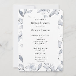 Silver Glam Floral Vrijgezellenfeest Kaart