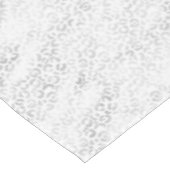 Silver Glam Leopard Print Tafelkleed (Gekanteld)