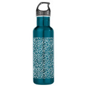 Silver Glam Leopard Print Waterfles (Voorkant)