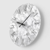 Silver Glam Marble Retro Roman Numeriek Grote Klok (Hoek)
