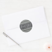 Silver Glam Modern Chic Trendy Wedding Favor Ronde Sticker (Envelop)