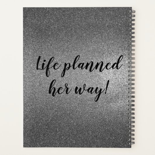 Silver Glam Planner ze houdt van haar weg (Achterkant)