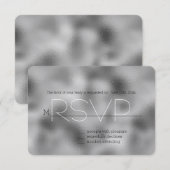 Silver Glam RSVP Kaartje (Voorkant / Achterkant)