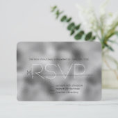 Silver Glam RSVP Kaartje (Staand voorkant)