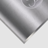 Silver Glam Shine Elegant Monogram Letter Initiaal Tissuepapier (Detail)