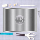 Silver Glam Shine Elegant Monogram Letter Initiaal Tissuepapier (Craft)