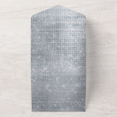 Silver Glam Sparkle All In One Uitnodiging (Buitenkant)