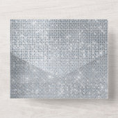 Silver Glam Sparkle All In One Uitnodiging (Achterkant)