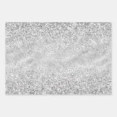 Silver Glam Sparkle Confetti Glitter Inpakpapier Vel (Voorkant 2)