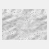 Silver Glam Sparkle Confetti Glitter Inpakpapier Vel (Voorkant)