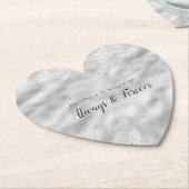 Silver Glam Sparkle Confetti Kartonnen Onderzetters (Gekanteld)