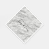 Silver Glam Sparkle Confetti Servet (Hoek)