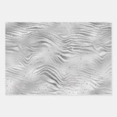 Silver Glam Sparkle Glitter Animal Prints Inpakpapier Vel (Voorkant)