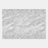 Silver Glam Sparkle Glitter   Inpakpapier Vel (Voorkant 3)