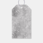 Silver Glam Sparkle Glitz Cadeaulabel (Achterkant)