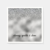 Silver Glam Sparkle Servet (Voorkant)