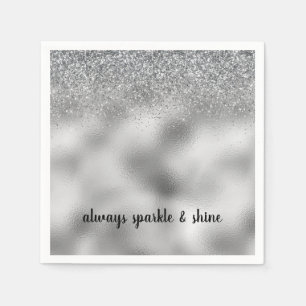 Silver Glam Sparkle Servet