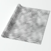 Silver Glam Stripes Cadeaupapier (Uitgerold)