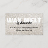 Silver Glam Wax Melt Care Instructions Visitekaartje (Voorkant)