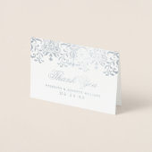 Silver  Glamour Wedding Bedankt Folie Kaarten (Voorkant)