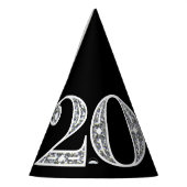 Silver Glamoureus 2022 New Years Eve Party Pet Feesthoedjes (Links)