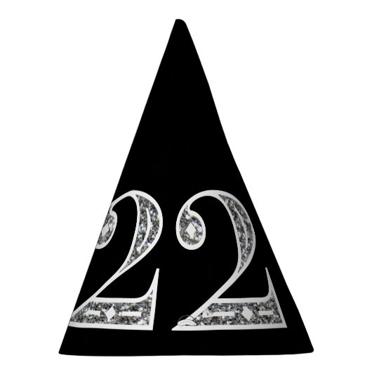 Silver Glamoureus 2022 New Years Eve Party Pet Feesthoedjes (Rechts)