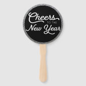 Silver Glamoureuze New Years Eva Photo Prop Hand F Handwaaier (Voorkant)