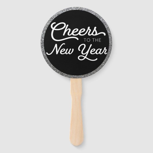 Silver Glamoureuze New Years Eva Photo Prop Hand F Handwaaier (Voorkant)