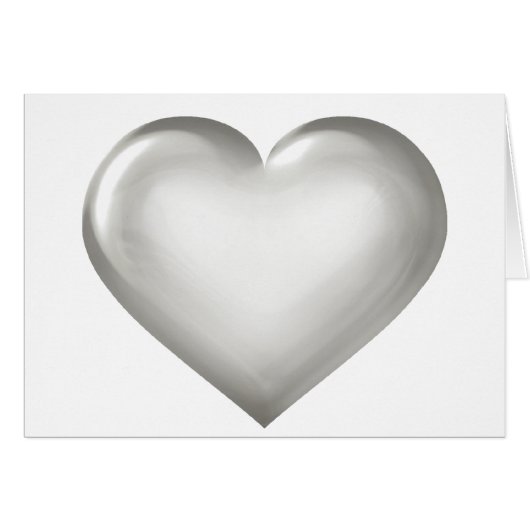 Silver Glass Heart (Voorkant Horizontaal)