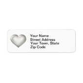 Silver Glass Heart Etiket (Voorkant)