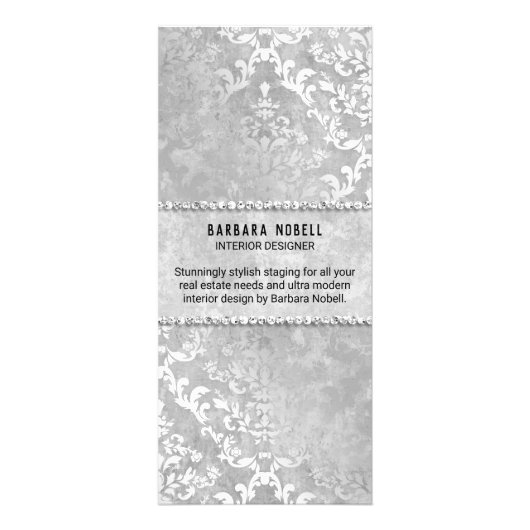 Silver Glimmer Damask Service Menu (Achterkant)