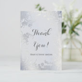 Silver Glimmer Floral Jubileum Bedankt (Staand voorkant)