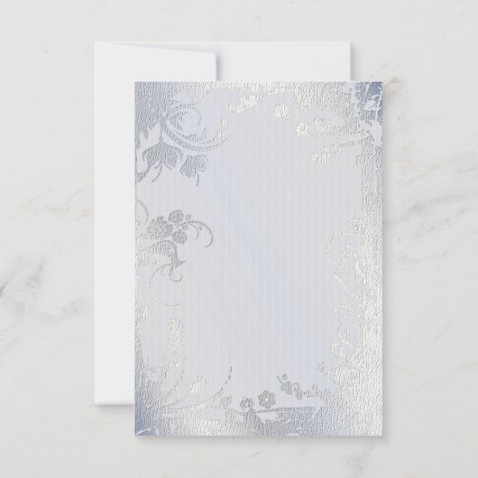 Silver Glimmer Floral Jubileum Bedankt (Achterkant)