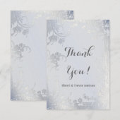 Silver Glimmer Floral Jubileum Bedankt (Voorkant / Achterkant)