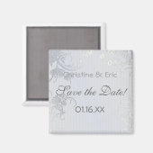 Silver Glimmer Sla de datum op Magneet (Voorkant / Achterkant)