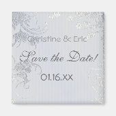 Silver Glimmer Sla de datum op Magneet (Voorkant)