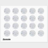 Silver Glimmer Sla de datum op Ronde Sticker (Vel)