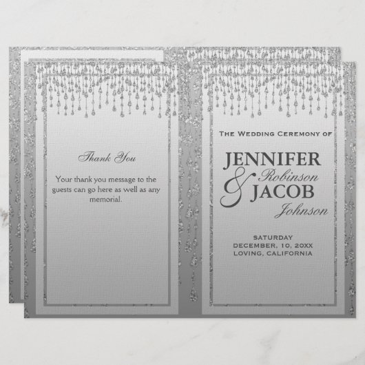 Silver Glitter (Voorkant / Achterkant)