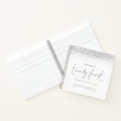 Silver Glitter 21ste verjaardag gastboek Notitieboek (Binnen)