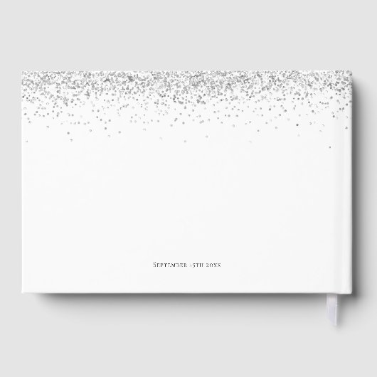 Silver Glitter 21ste verjaardag Gastenboek (Achterkant)