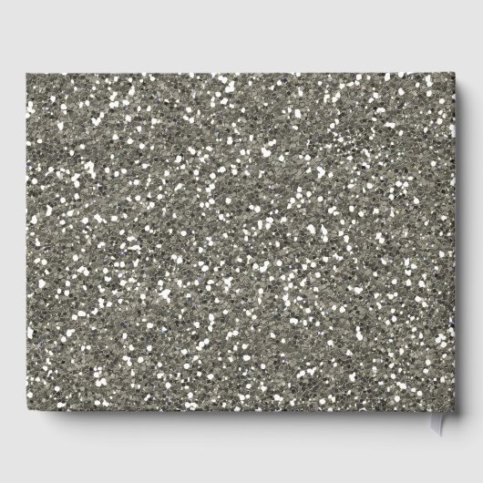 Silver Glitter 25th Wedding Jubileum Gastenboek (Achterkant)
