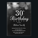 Silver Glitter 30th Birthday Invitation Kaart<br><div class="desc">Silver Glitter 30th Birthday Invitation Kaart. Verjaardag voor volwassenen. Zilveren Glitter Bokeh Achtergrond. 16e 18e 21e 30e 40e 50e 60e 70e 80e 90e 100e. Elke leeftijd. Voor verdere aanpassing klikt u op de knop "Aanpassen" en gebruikt u onze ontwerptool om deze sjabloon te wijzigen.</div>
