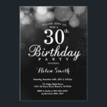 Silver Glitter 30th Birthday Invitation Kaart<br><div class="desc">Silver Glitter 30th Birthday Invitation Kaart. Verjaardag voor volwassenen. Zilveren Glitter Bokeh Achtergrond. 16e 18e 21e 30e 40e 50e 60e 70e 80e 90e 100e. Elke leeftijd. Voor verdere aanpassing klikt u op de knop "Aanpassen" en gebruikt u onze ontwerptool om deze sjabloon te wijzigen.</div>