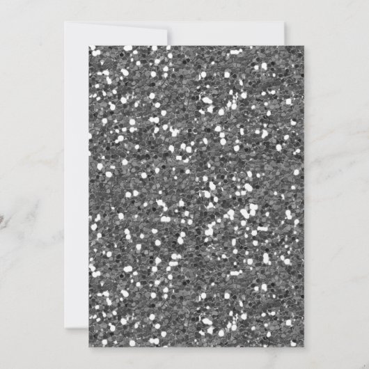 Silver Glitter 50e verjaardag Kaart (Achterkant)