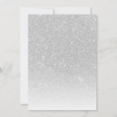 Silver Glitter 73rd Birthday Invitation Kaart (Achterkant)