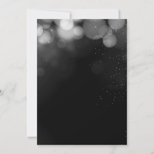 Silver Glitter 90th Birthday Invitation Card Kaart (Achterkant)