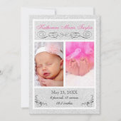 Silver Glitter - Aankondiging geboorte (Voorkant)