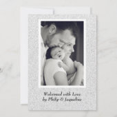 Silver Glitter - Aankondiging geboorte (Achterkant)