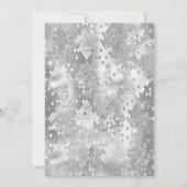 Silver Glitter Abstract Snake Glam Birthday Kaart (Achterkant)
