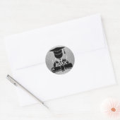 Silver Glitter Afstudeerder Student - Klasse van 2 Ronde Sticker (Envelop)